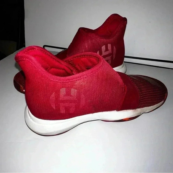Authentic Adidas Harden B/E 3 Red/White-Solar Orange Size 4 G26151 - Picture 3 of 8